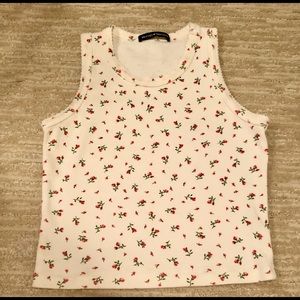 red floral Brandy Melville tank top